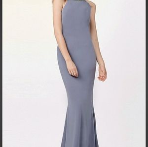 Black long evening dress gown size 2...the color is BLACK not gray..